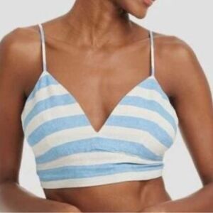 A New Day Beach Bungalow Linen Bralette Tank Top